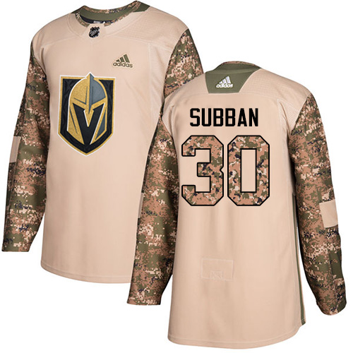 Adidas Golden Knights #30 Malcolm Subban Camo Authentic Veterans Day Stitched NHL Jersey